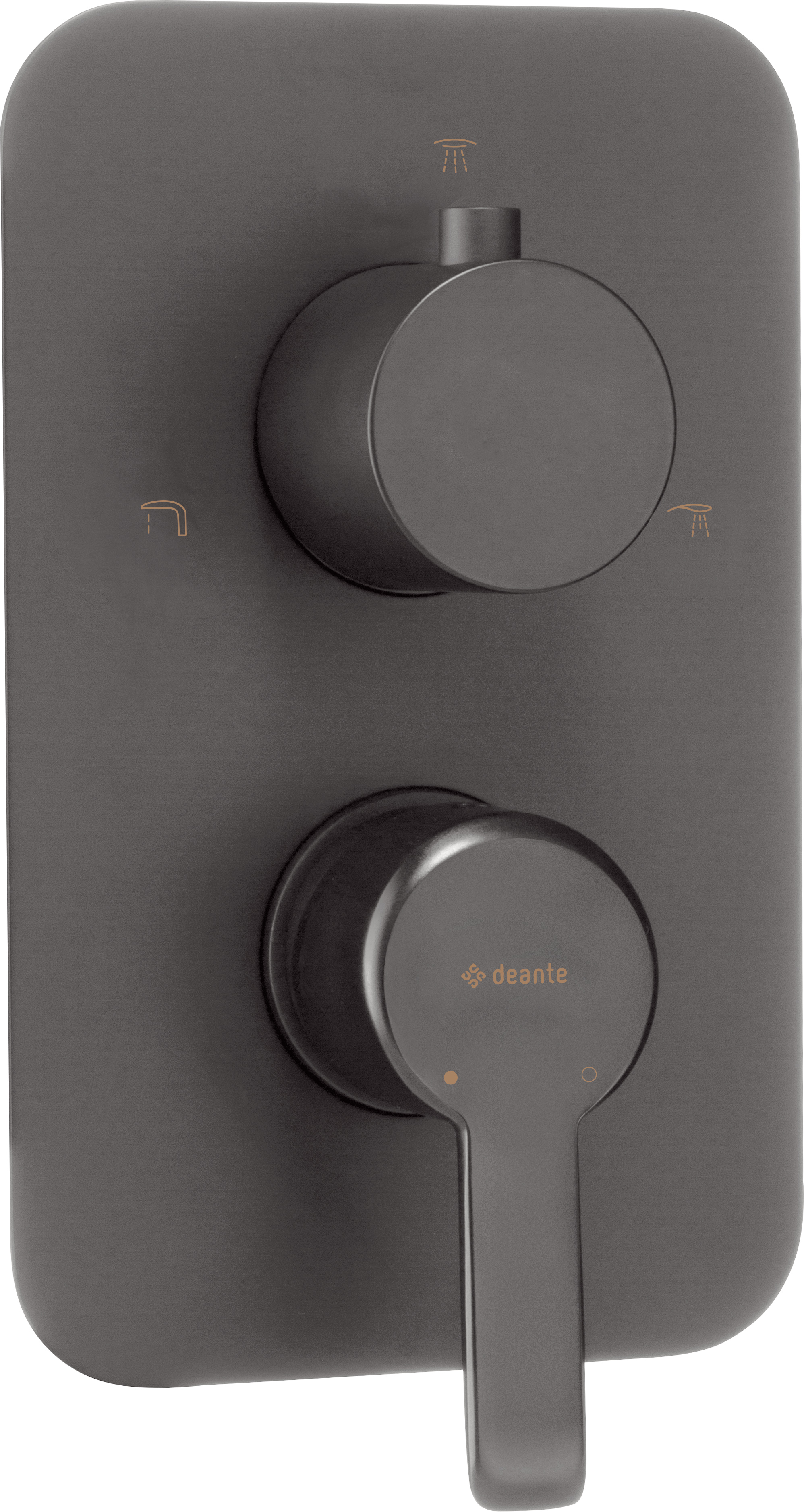 Deante Arnika Badewannen- und Duscharmatur Unterputz graphit BXY_DQAM