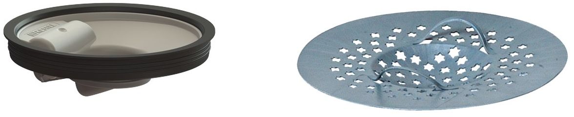 Set Siphon für eine Duschwanne Kessel Multistop 48500, Siphon für eine Duschwanne Kessel 48700