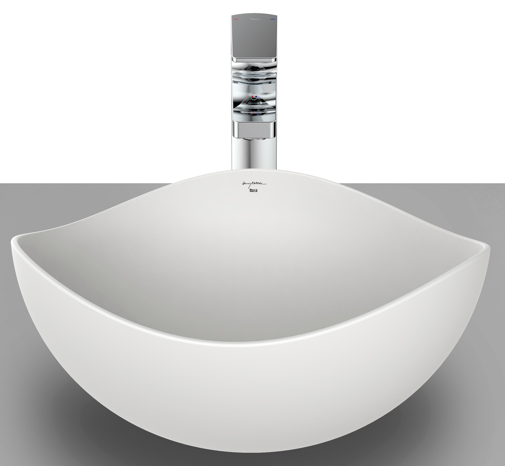 Roca Ohtake Waschbecken 38x38 cm Aufsatzwaschbecken weiß A327A15620