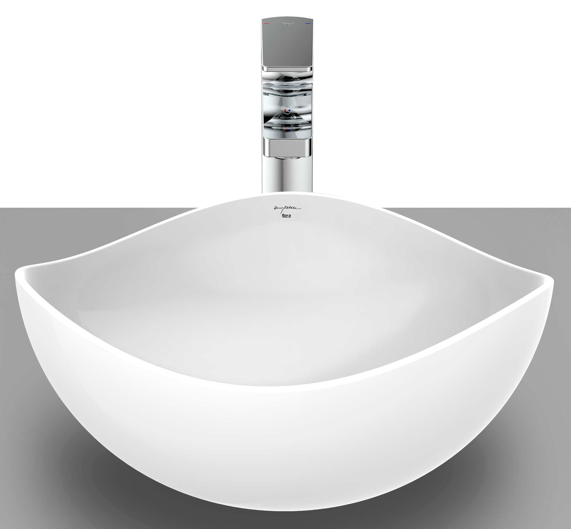 Roca Ohtake Waschbecken 38x38 cm Aufsatzwaschbecken weiß A327A15000