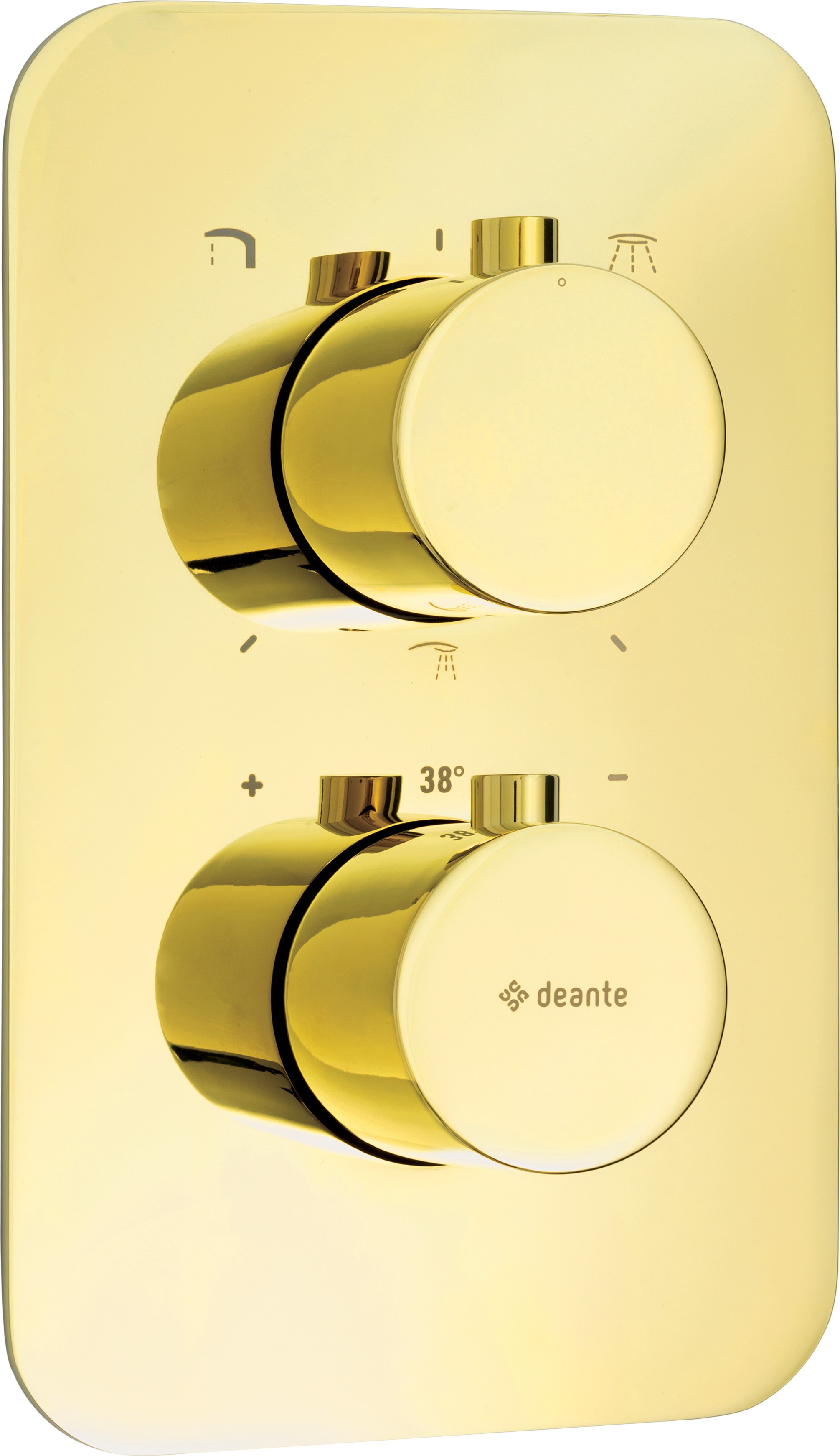 Deante Box Badewannen- und Duscharmatur Unterputz mit Thermostat gold BXY_ZEBT