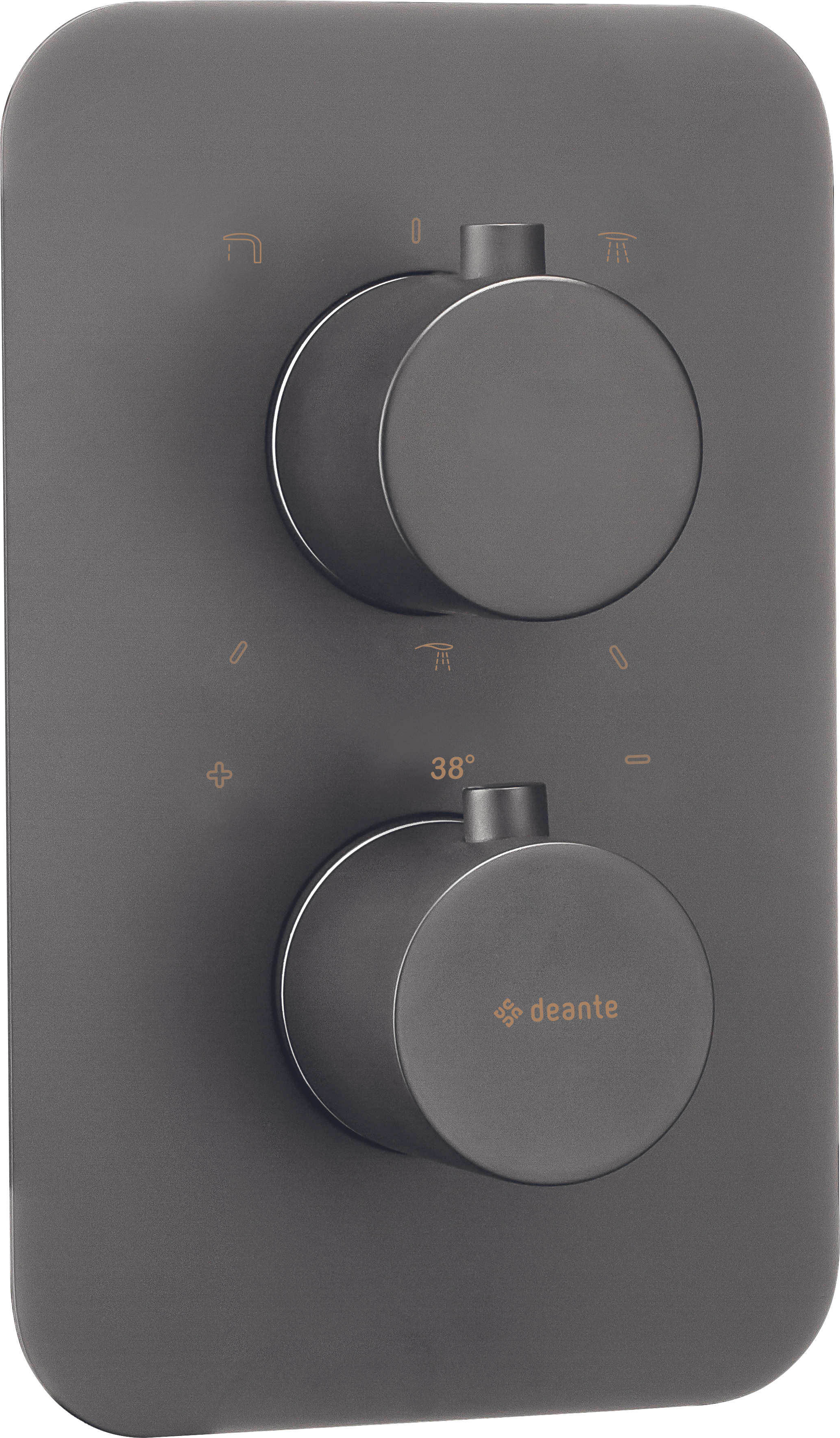 Deante Box Badewannen- und Duscharmatur Unterputz mit Thermostat graphit BXY_DEBT