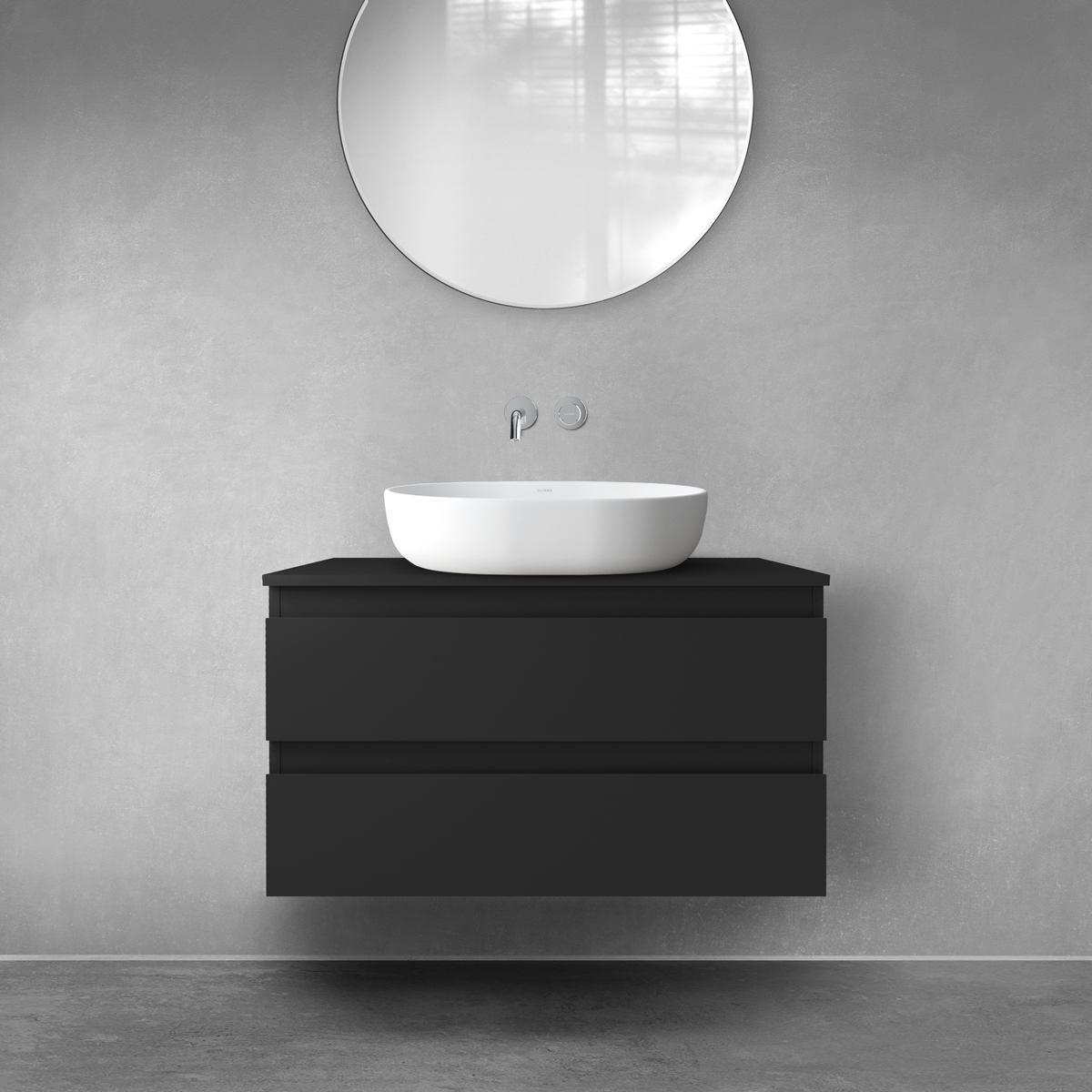 Oltens Vernal Kabinett 80x45.6x47 cm Unterschrank hängend schwarz 60001300