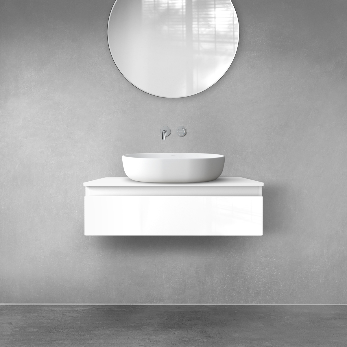 Oltens Vernal Kabinett 80x45.6x23.6 cm Unterschrank hängend weiß 60010000