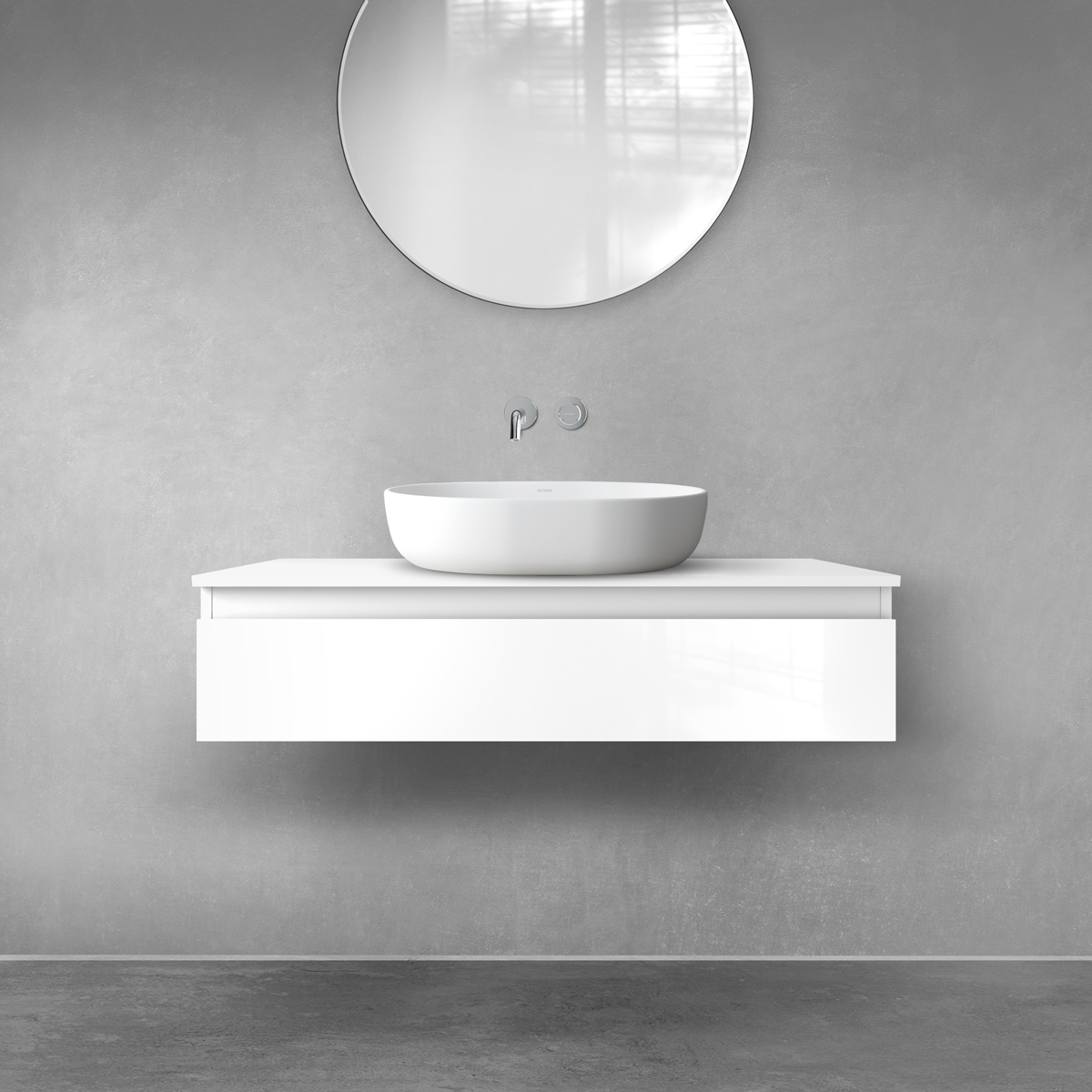 Oltens Vernal Kabinett 100x45.6x23.6 cm Unterschrank hängend weiß 60011000