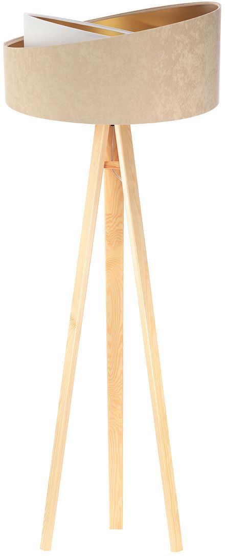 BPS Koncept Galaxy Stehlampe 1x60 W gold-holz-beige 060P-030