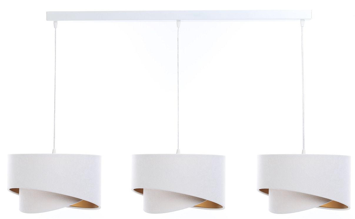 BPS Koncept Galaxy Pendelleuchte 3x60 W weiß-gold 060-L3-062