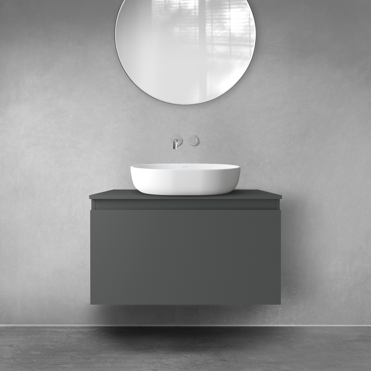 Oltens Vernal Kabinett 80x45.6x47 cm Unterschrank hängend graphit 60014400