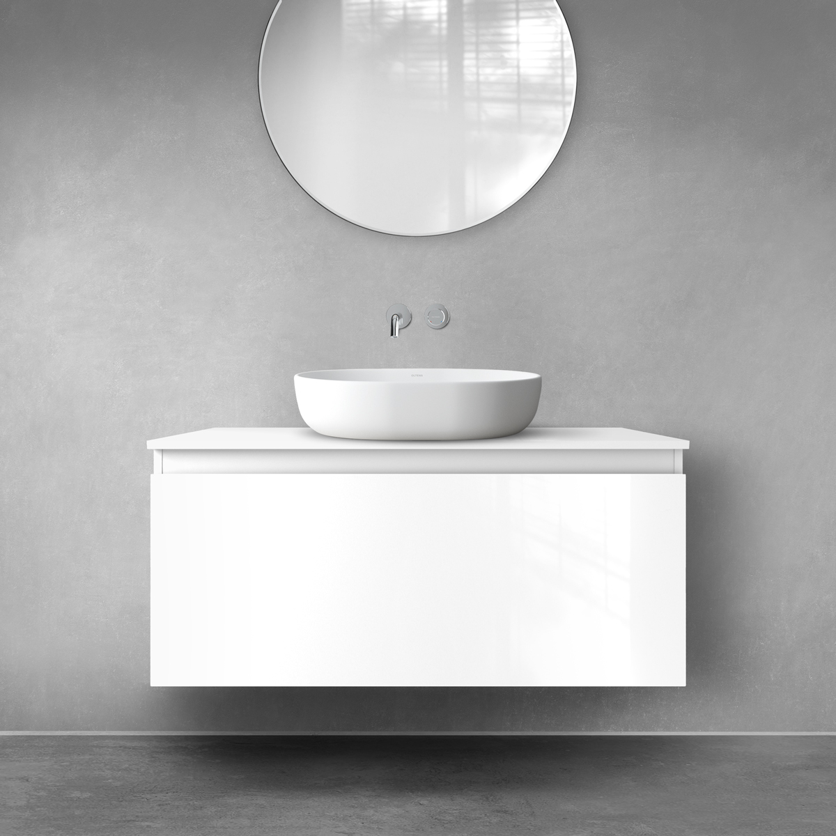 Oltens Vernal Kabinett 100x45.6x47 cm Unterschrank hängend weiß 60015000