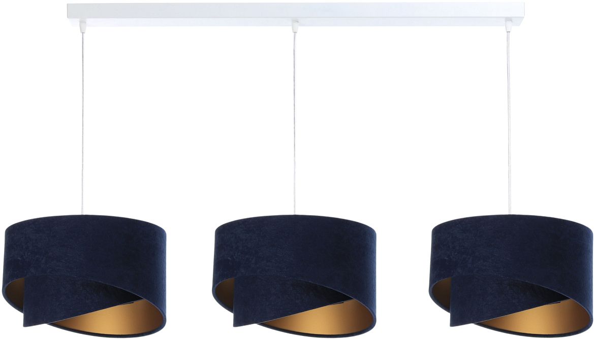 BPS Koncept Galaxy Pendelleuchte 3x60 W weiß-gold-blau 060-L3-044