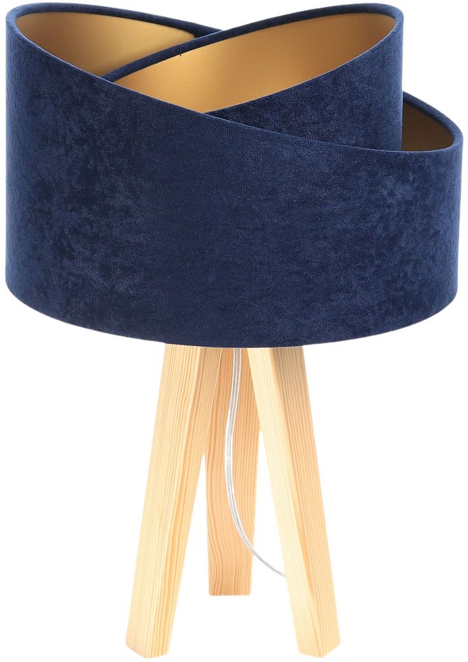 BPS Koncept Galaxy Tischlampe 1x60 W gold-blau-holz 060S-044