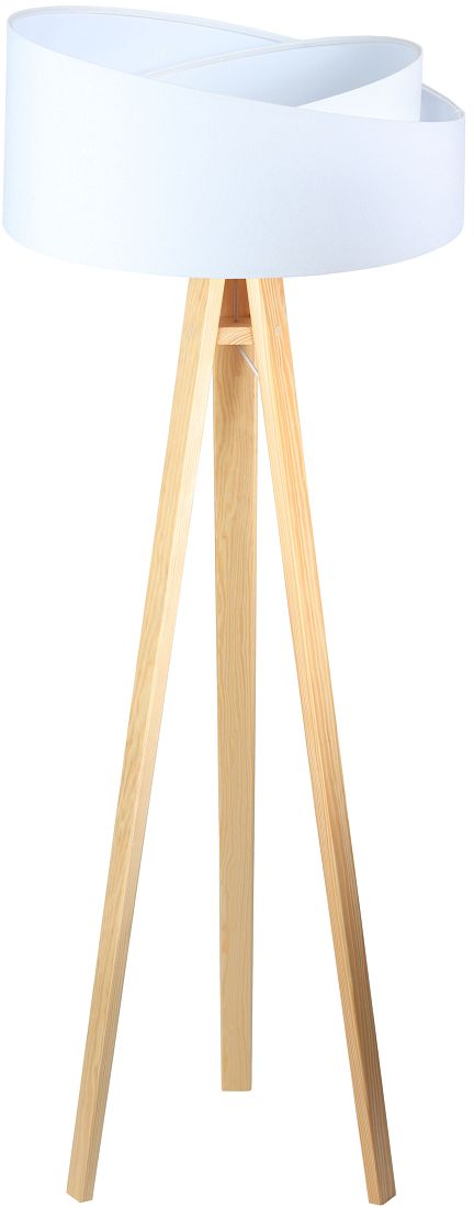 BPS Koncept Galaxy Stehlampe 1x60 W weiß-holz 060P-060