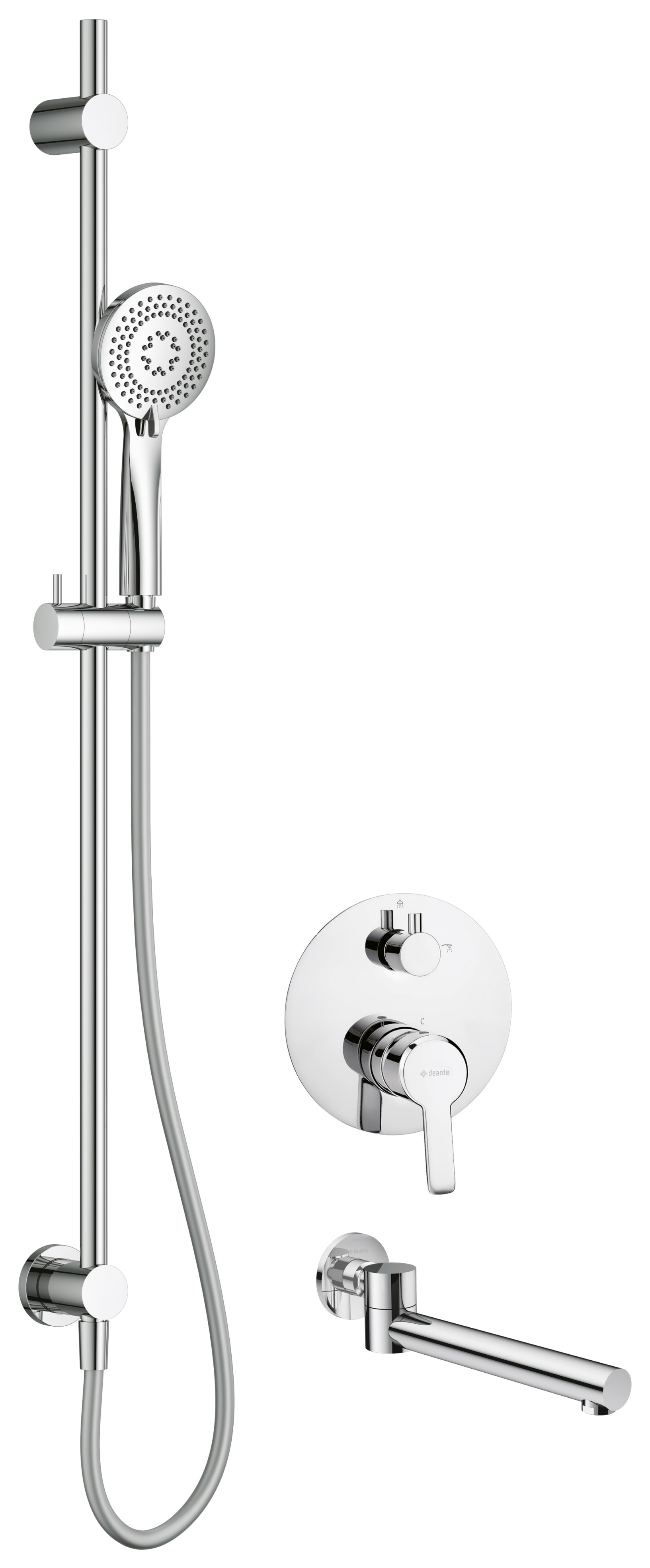 Deante Arnika Badewannen- und Duschset Unterputz chrom NAC_09QA