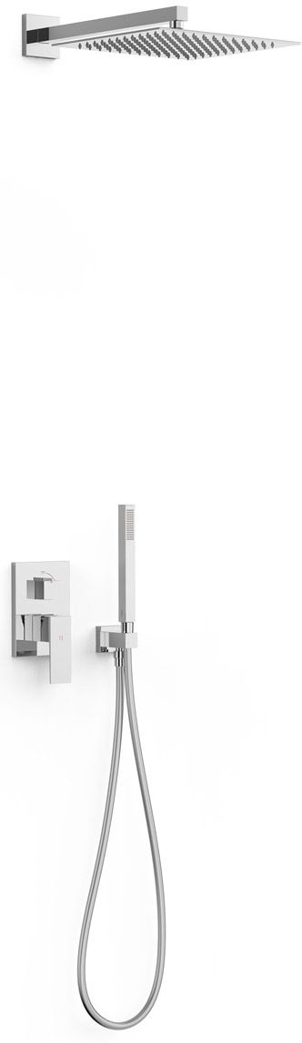 Tres Cuadro-Tres Duschset Unterputz mit Regenbrause chrom 00628004