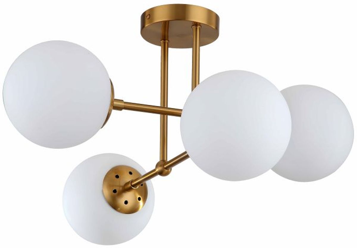 Light Prestige Roma Deckenlampe 4x40 W weiß-gold LP-1345/4PGD