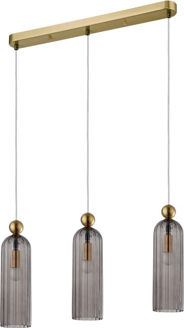 Light Prestige Piega Pendelleuchte 3x40 W verraucht-gold LP-939/3LSMOKED
