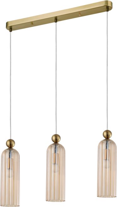 Light Prestige Piega Pendelleuchte 3x40 W gold-bernstein LP-939/3LAMBER