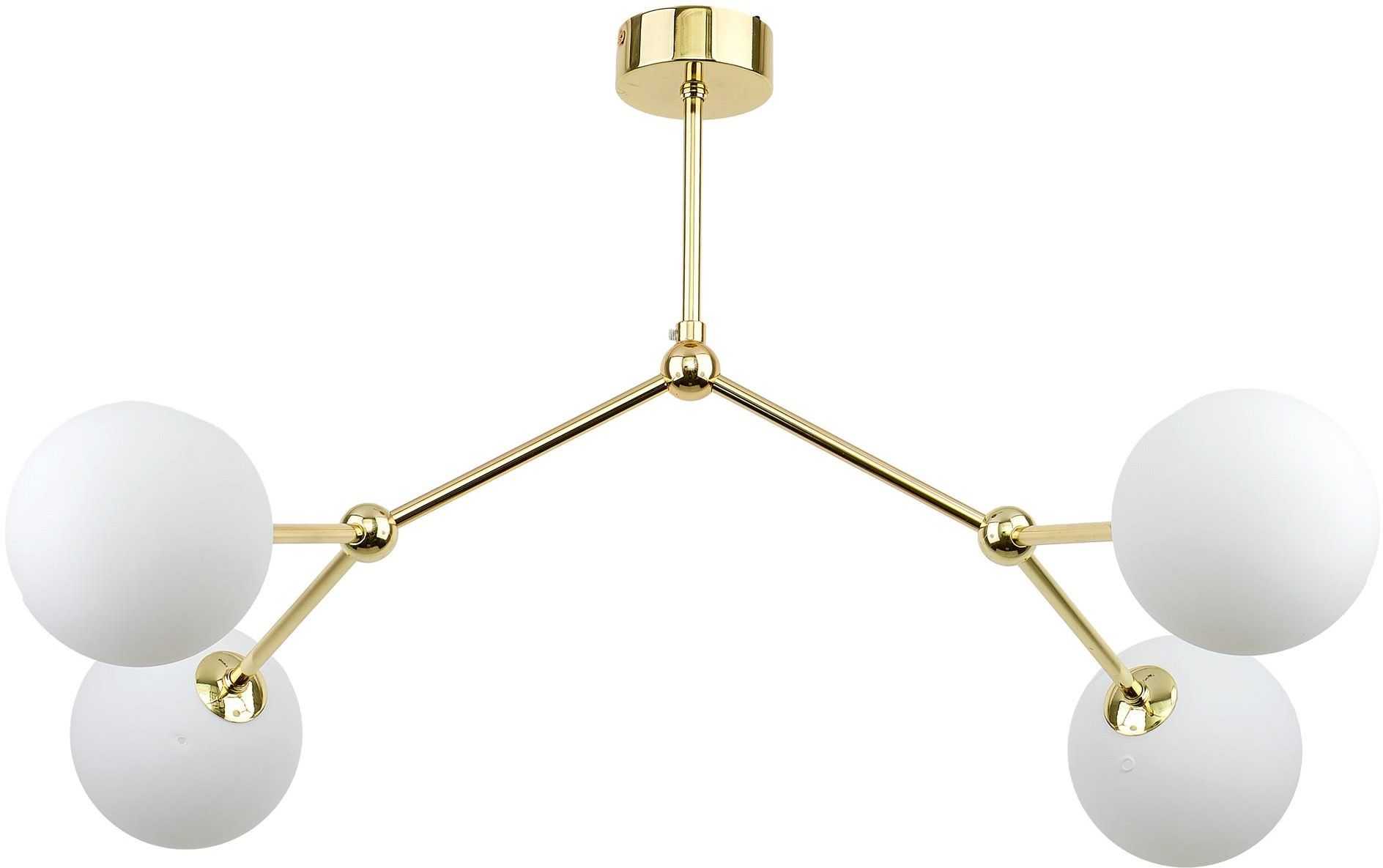 TK Lighting Fairy Deckenlampe 4x6 W weiß-gold 6470