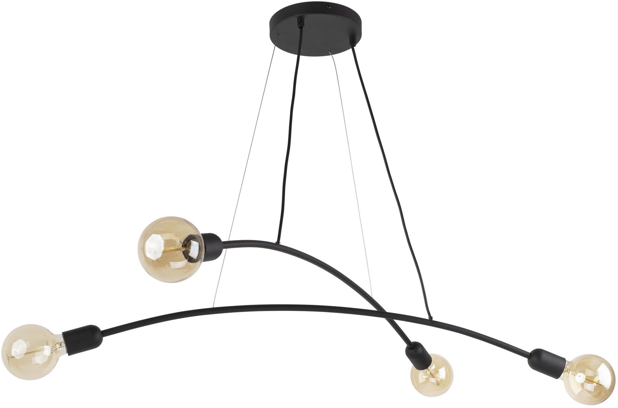 TK Lighting Helix Pendelleuchte 4x15 W schwarz 2724