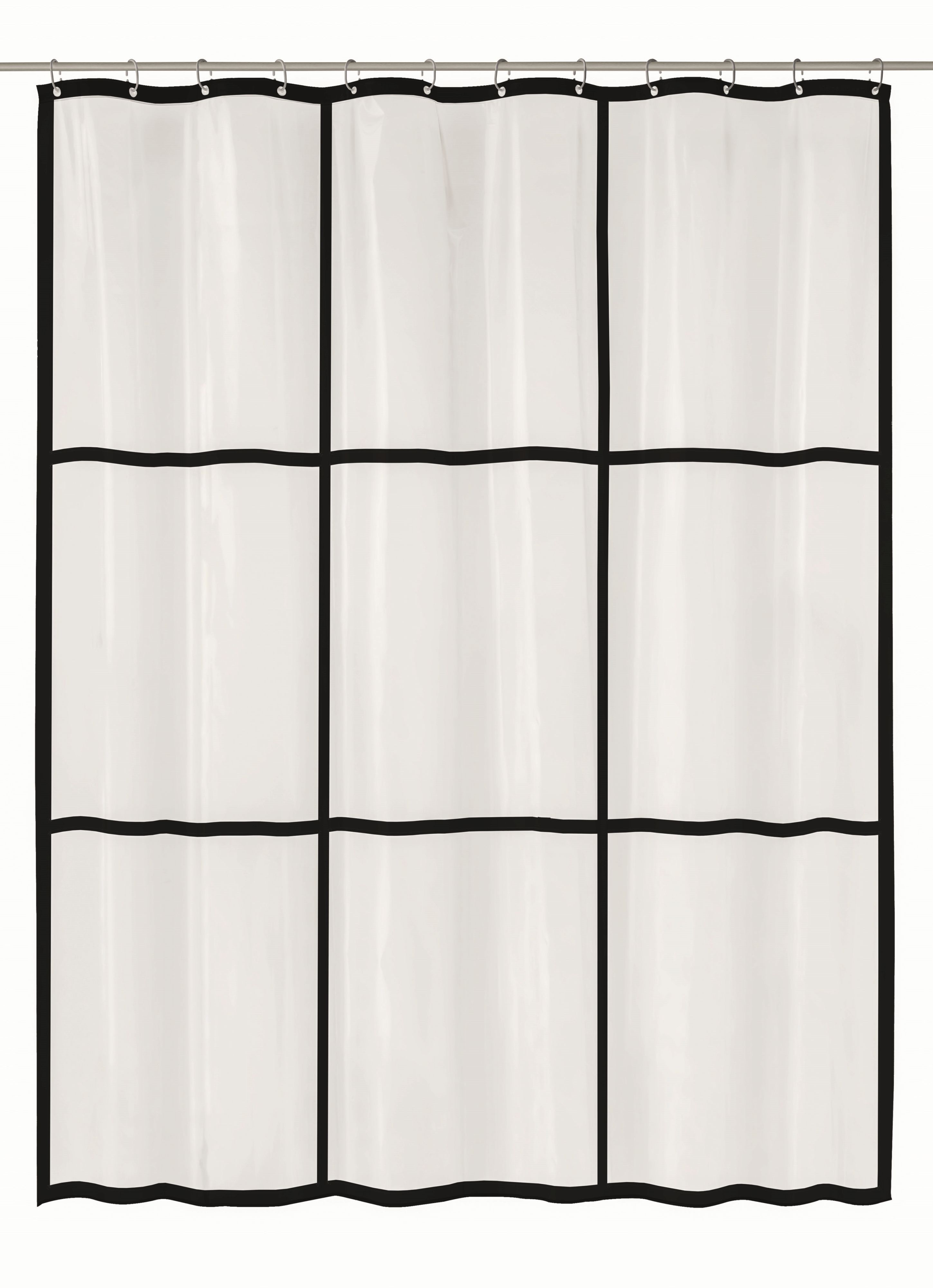 Kleine Wolke Brooklyn Duschvorhang 200x180 cm transparent-schwarz 7823116305