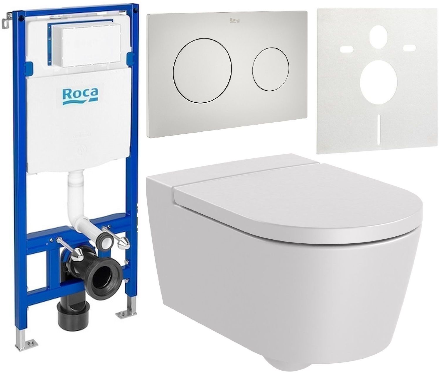 Set WC-Becken Roca Inspira A346527630, Unterputzrahmen Roca Duplo One A890070020, A80152263B, A89018920P, A890063000