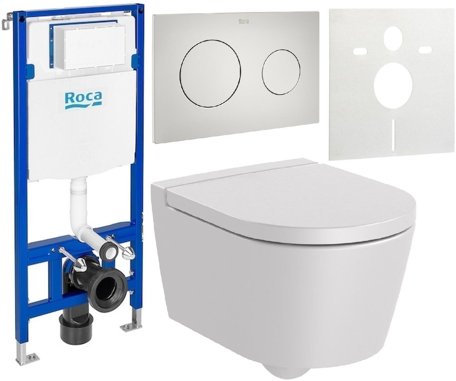 Set WC-Becken Roca Inspira A346528630, Unterputzrahmen Roca Duplo One A890070020, A80152C63B, A89018920P, A890063000