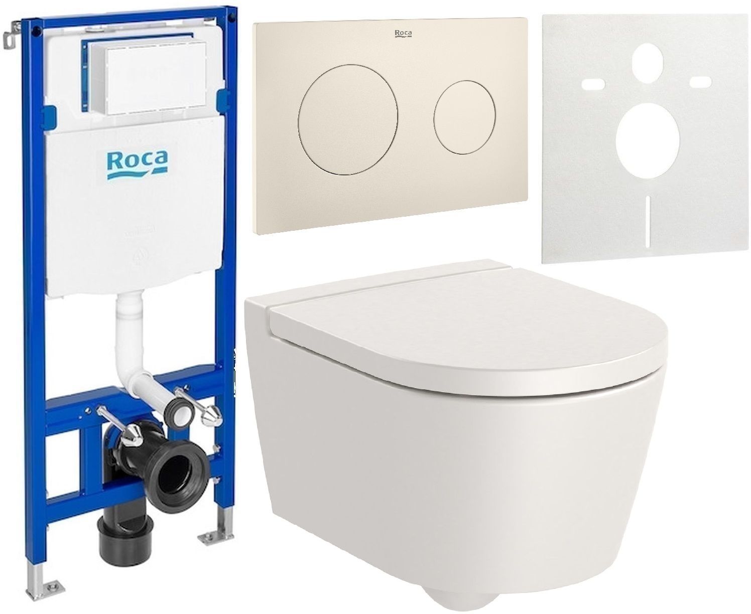 Set WC-Becken Roca Inspira A346528650, Unterputzrahmen Roca Duplo One A890070020, A80152C65B, A89018920B, A890063000