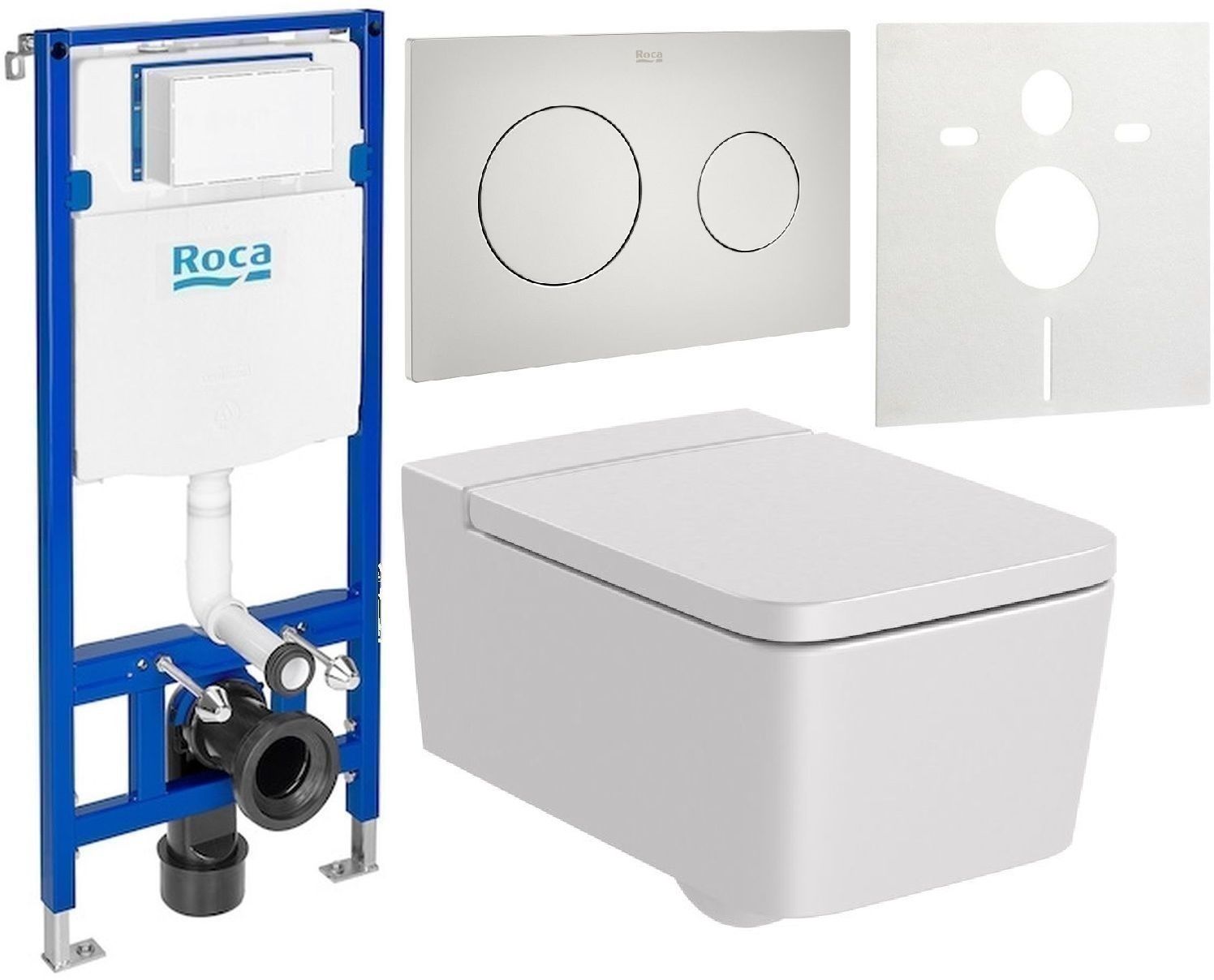 Set WC-Becken Roca Inspira A346537630, Unterputzrahmen Roca Duplo One A890070020, A80153263B, A89018920P, A890063000