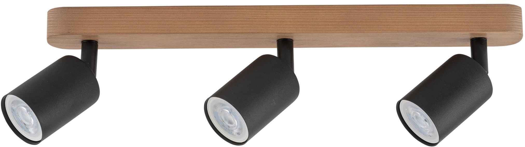 TK Lighting Top Deckenlampe 3x10 W schwarz-holz 3292