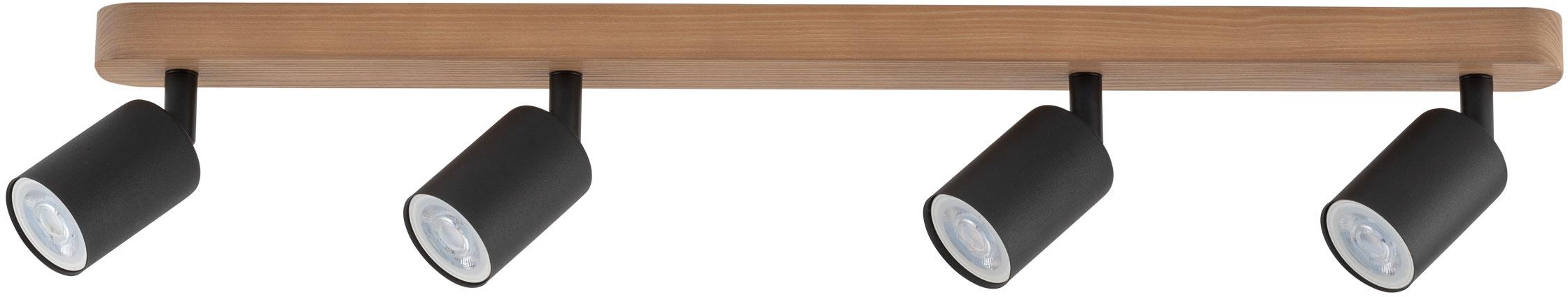 TK Lighting Top Deckenlampe 4x10 W schwarz-holz 3293