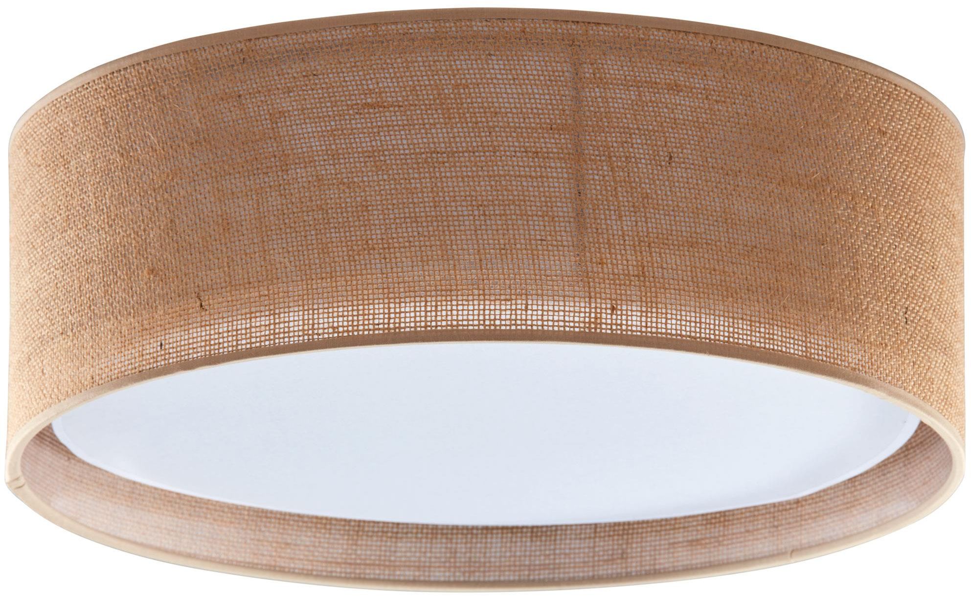 TK Lighting Juta Decke 4x15 W weiß-braun 6584