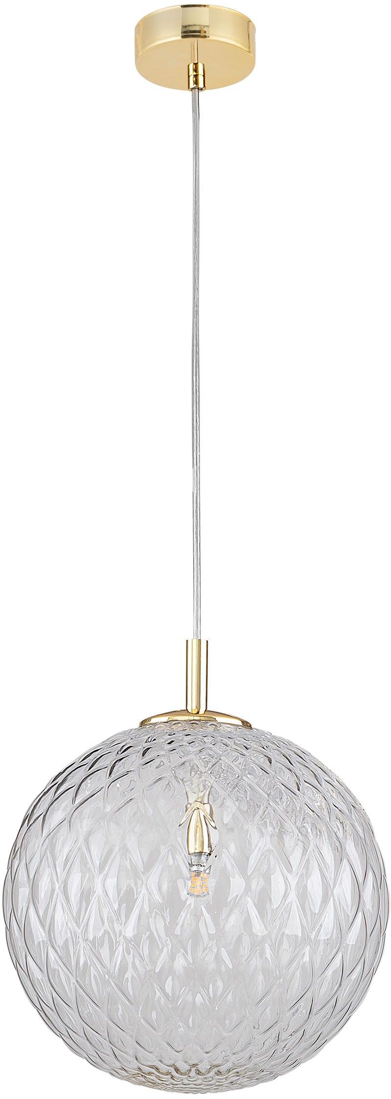 TK Lighting Cadix Pendelleuchte 1x6 W transparent-gold 4610