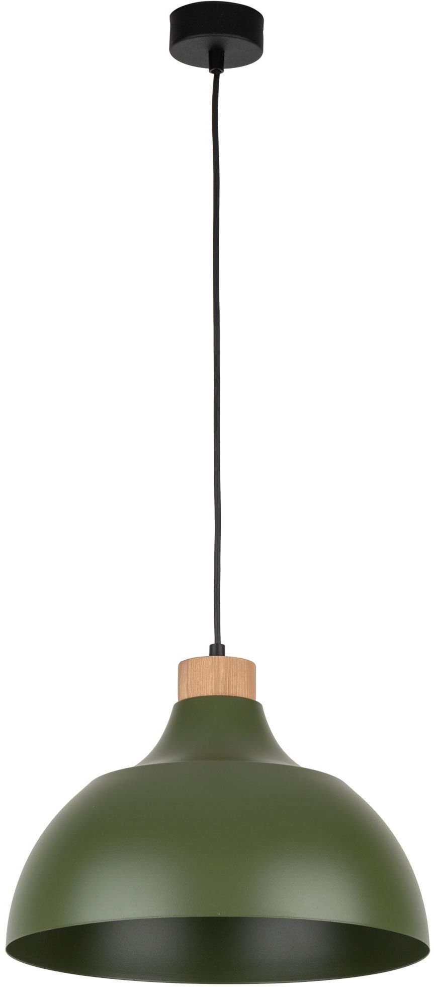 TK Lighting Cap Pendelleuchte 1x15 W grün-holz 5665