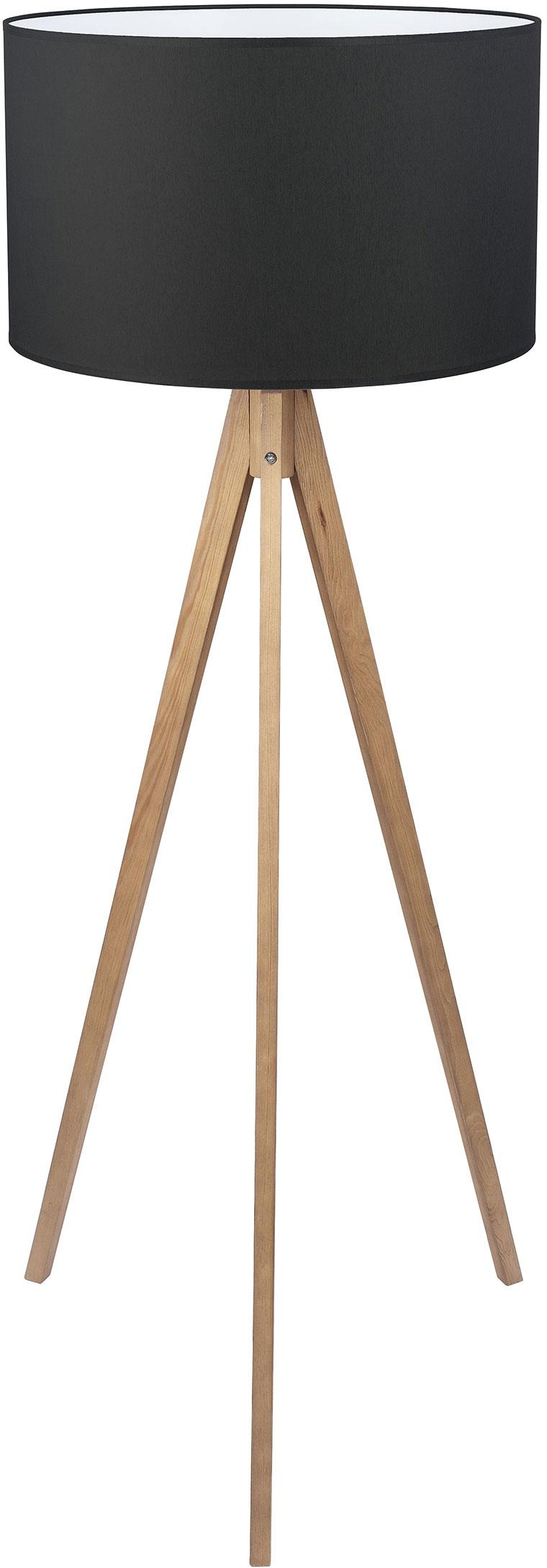 TK Lighting Treviso Stehlampe 1x15 W schwarz-holz 5039