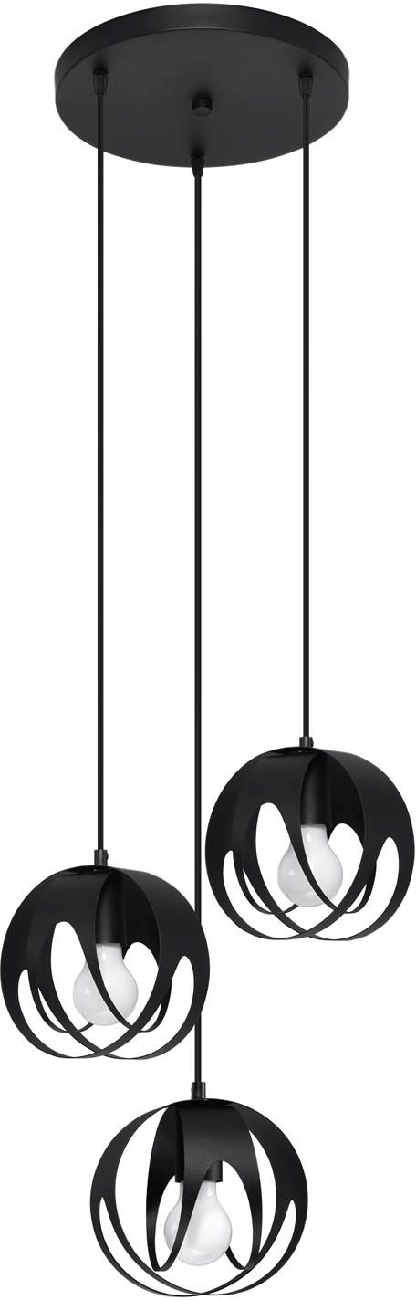 Sollux Lighting Tulos Pendelleuchte 3x60 W schwarz SL.1088