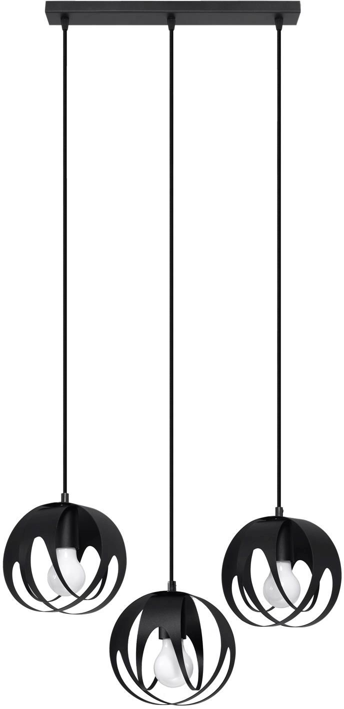 Sollux Lighting Tulos Pendelleuchte 3x60 W schwarz SL.1089