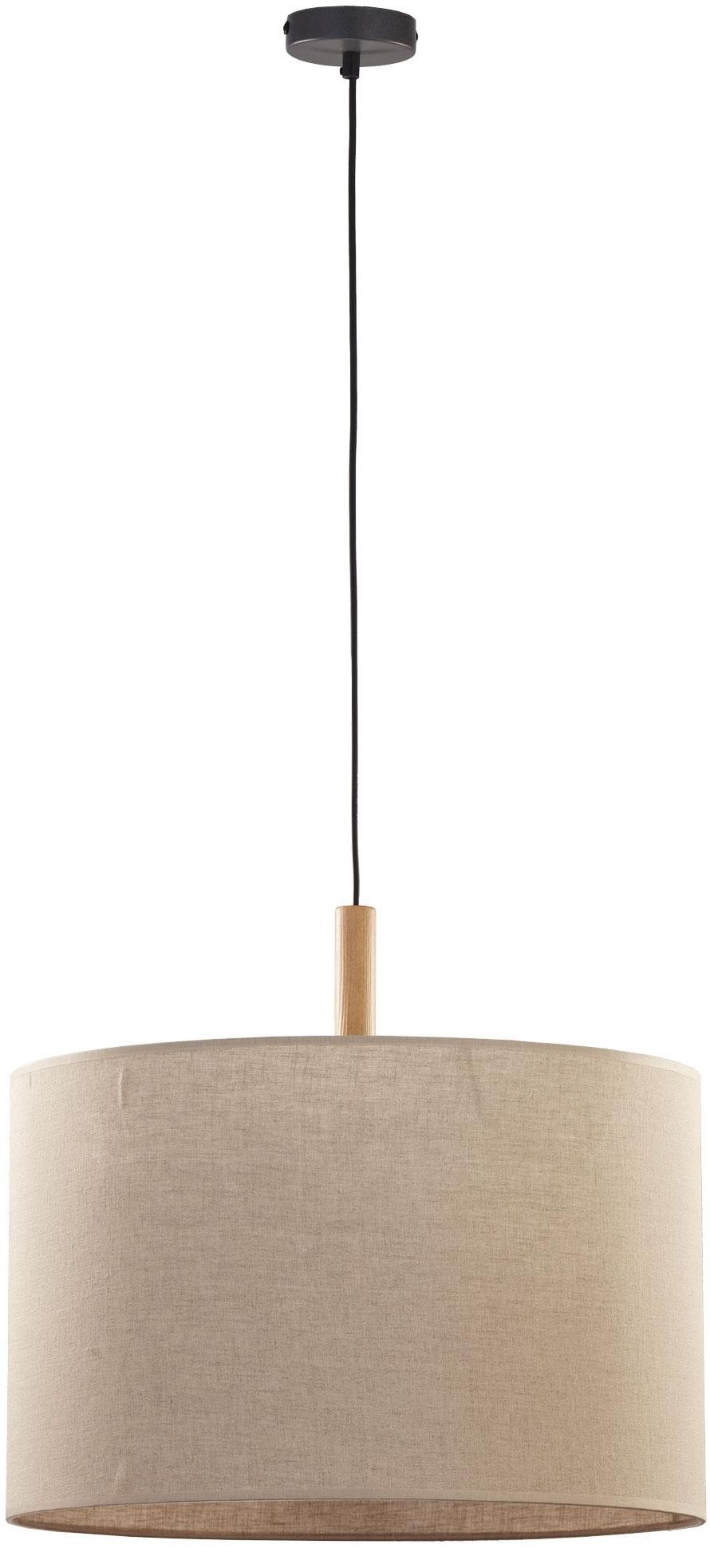 TK Lighting Deva Nature Pendelleuchte 1x15 W schwarz-grau/aschfarben-holz-beige 6107
