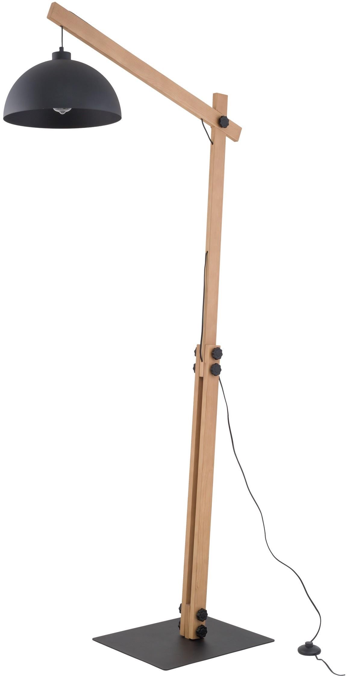 TK Lighting Orion Stehlampe 1x15 W schwarz-holz 5582