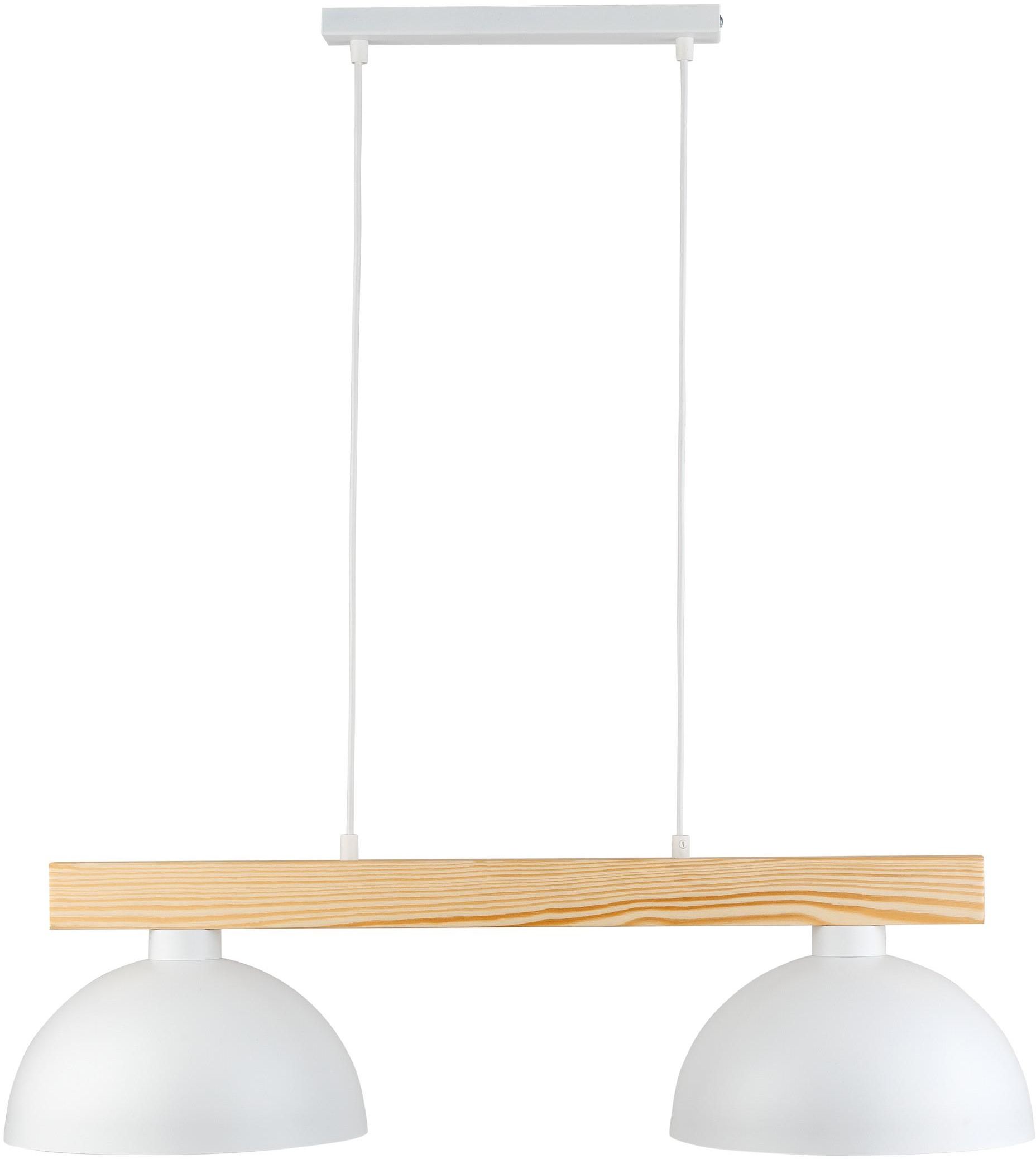 TK Lighting Oslo Pendelleuchte 2x15 W weiß-holz 4713