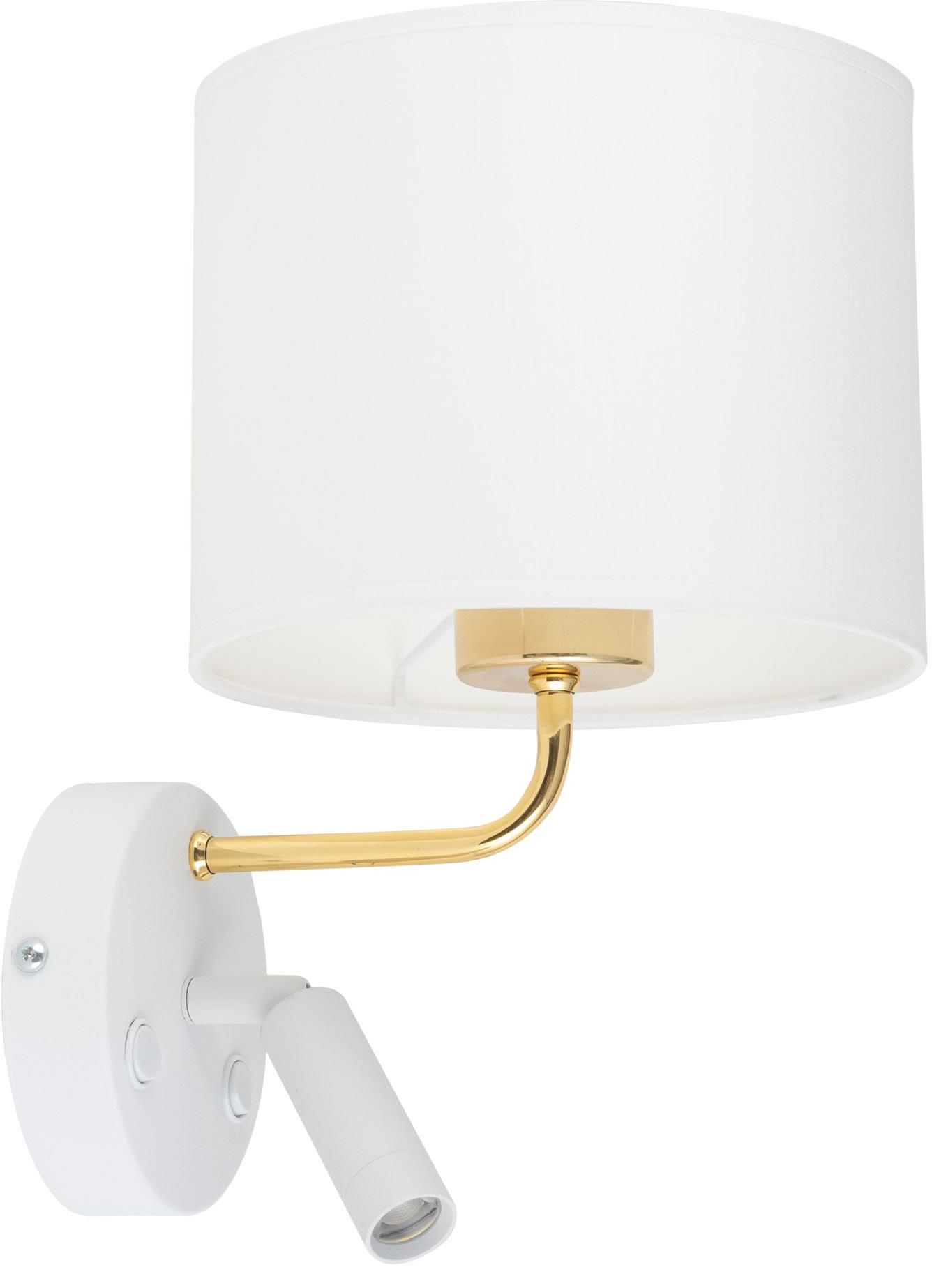 TK Lighting Richi Wandleuchte 2x60 W weiß-gold 1370