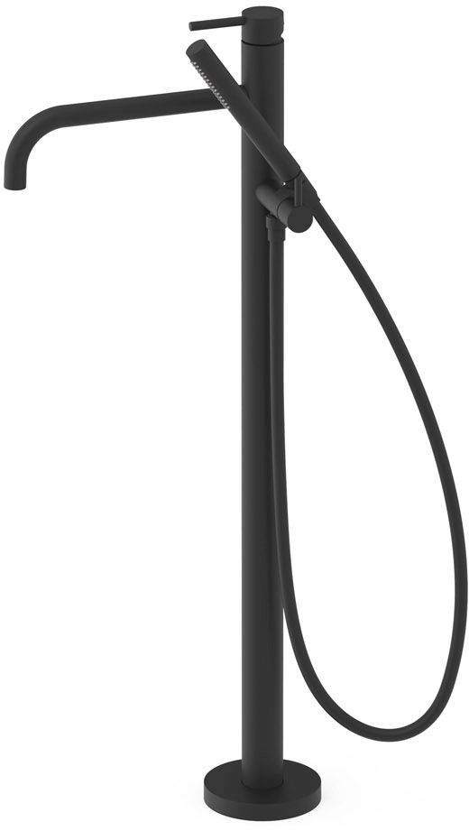 Tres Study Exclusive Badewannen- und Duscharmatur freistehend schwarz 26247005NM