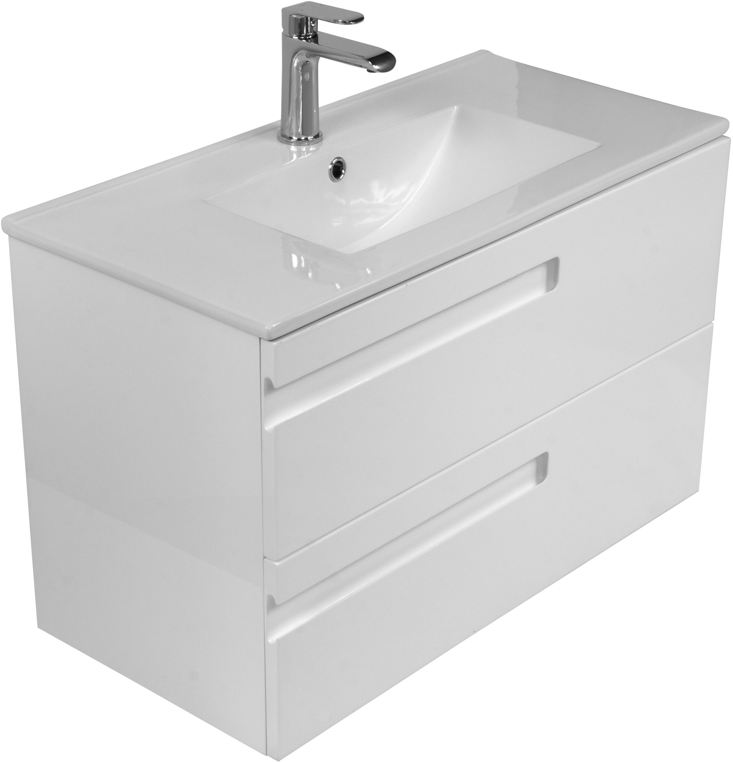 Set Ein Schrank aus einem Badezimmerset LaVita Floryda 5908211488127, Waschbecken LaVita Floryda 5908211485034