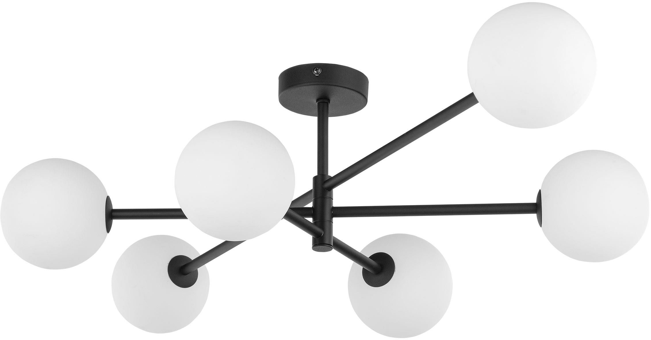 TK Lighting Sarius Deckenlampe 6x6 W weiß-schwarz 4734