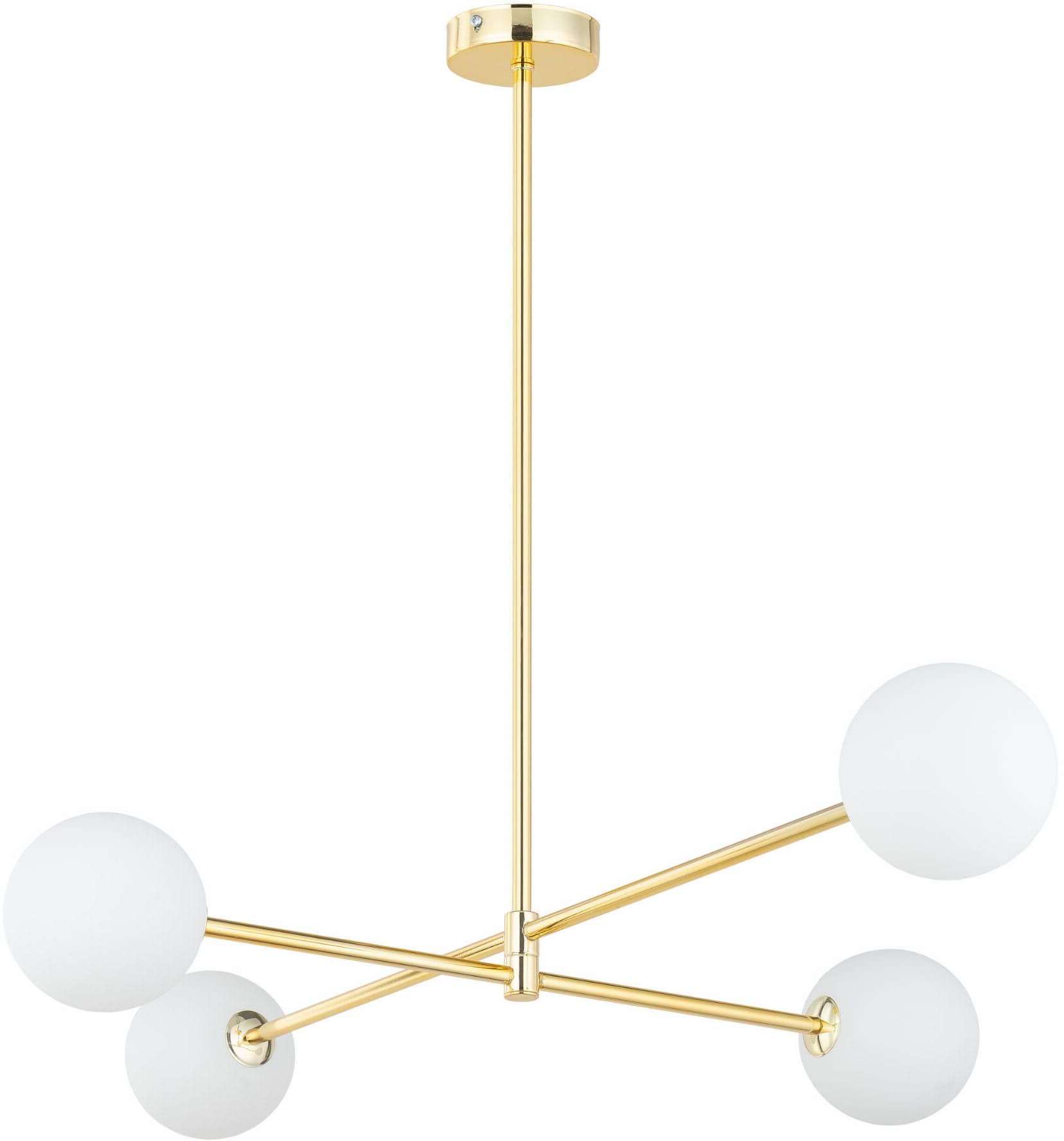 TK Lighting Sarius Deckenlampe 4x6 W weiß-gold 4737