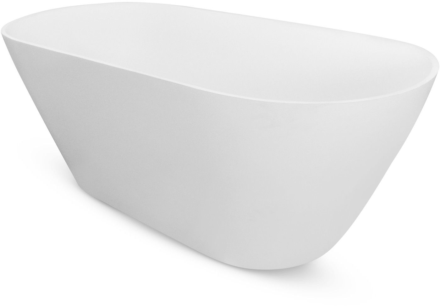 Besco Moya Freistehende Badewanne 170x72 cm oval weiß #WMD-170-MKW