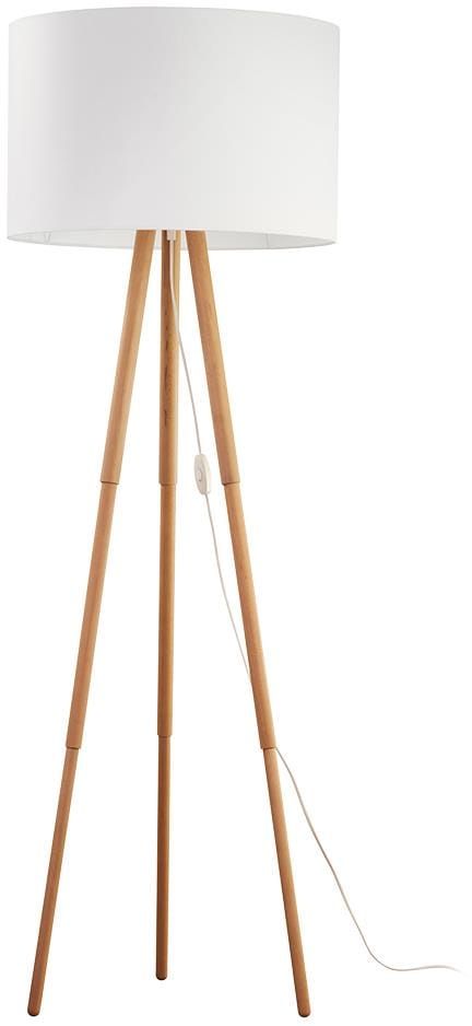 TK Lighting Tokyo Stehlampe 1x15 W weiß-holz 5299