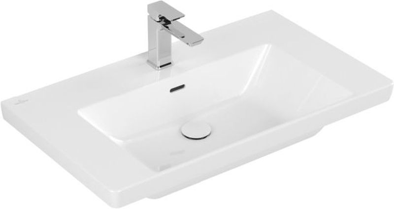 Villeroy & Boch Subway 3.0 Waschbecken 80x47 cm rechteckig Klassisch-Möbel weiß 4A7080R1