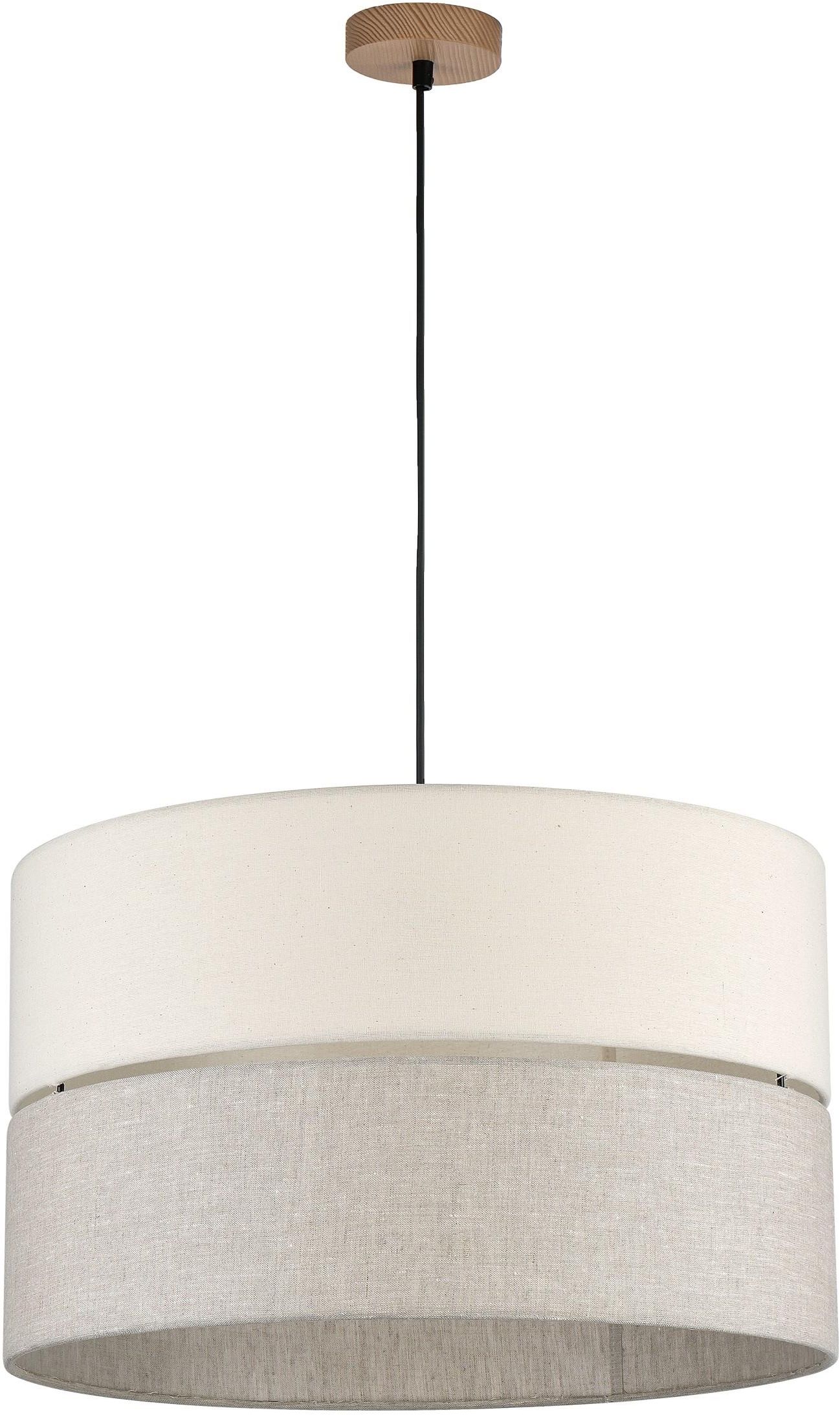 TK Lighting Eco Pendelleuchte 3x15 W schwarz-grau/aschfarben-holz-beige 5773