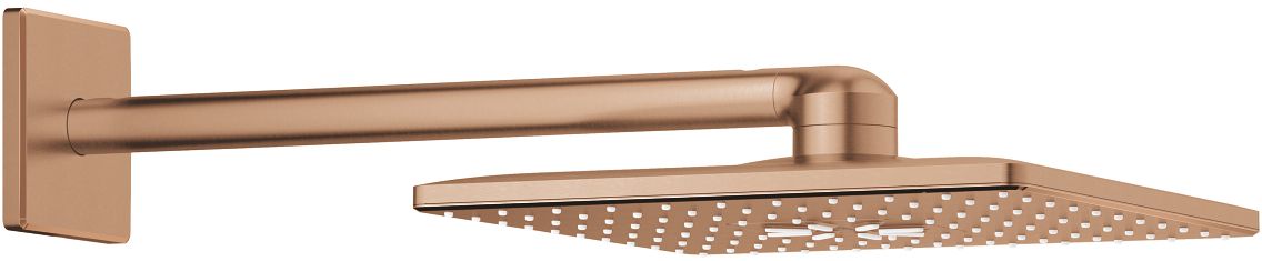 Grohe Rainshower Kopfbrause mit Arm 31x31 cm quadratisch Brushed Warm Sunset 26479DL0