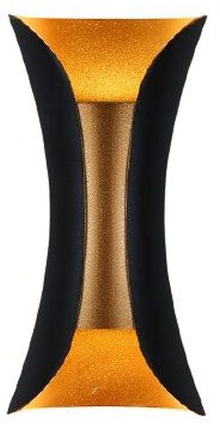 Abigali Black Gold Außenwandleuchte 2x5 W schwarz-gold KMG2X5WW